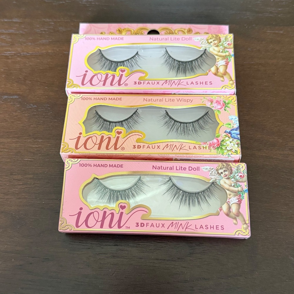 New Ioni 3D Mink Lashes Bundle Natural Lite Doll and Wispy